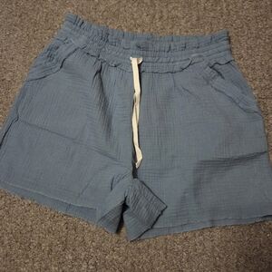 Zenana High Waist Blue Women's Shorts